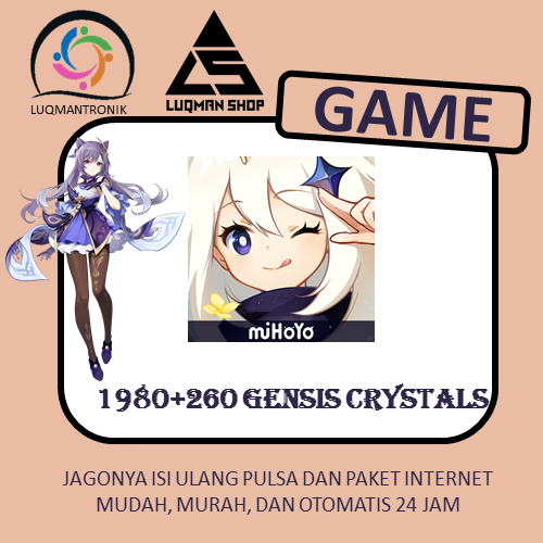 TOPUP GAME Genshin Impact - 1980 Genesis Crystals