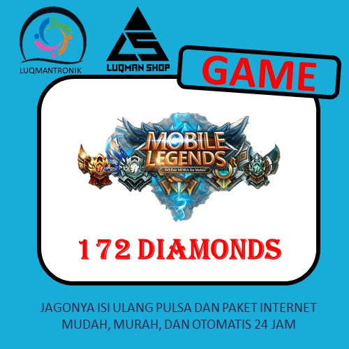 TOPUP GAME MOBILE LEGEND - 172 DIAMONDS