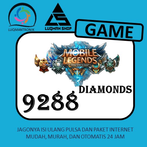 TOPUP GAME MOBILE LEGEND - 9288 DIAMONDS