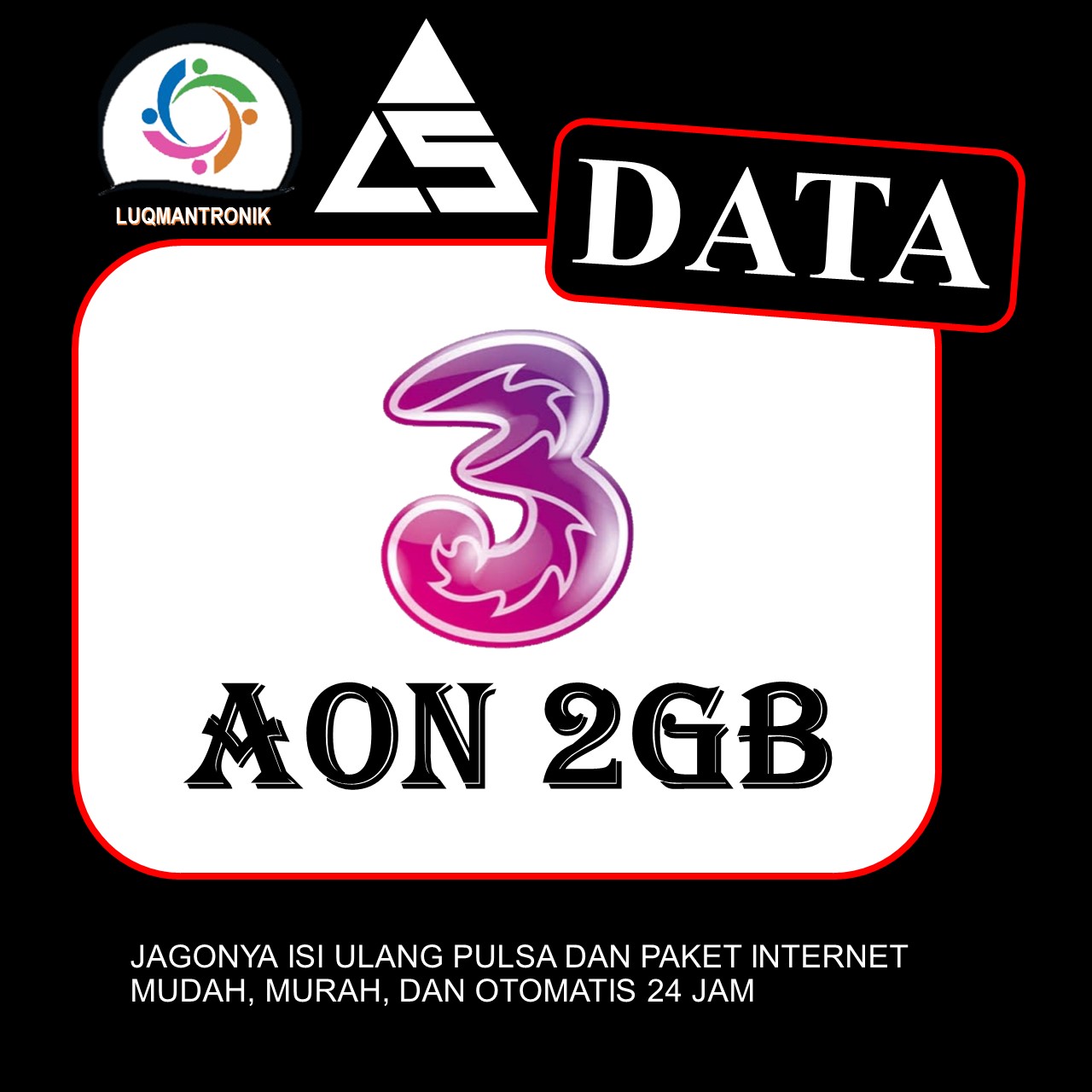 Paket Internet TRI AON - 2 GB Nasional, Mengikuti Masa Aktif Kartu
