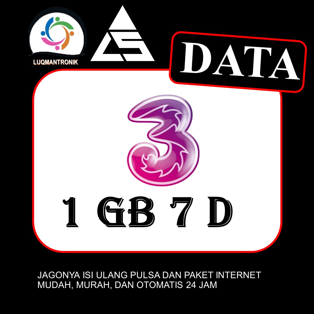 Paket Internet TRI REGULER - DATA 1GB 7D