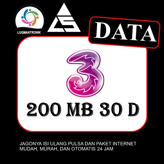 Paket Internet TRI REGULER - Tri Data 200 MB / 30 Hari