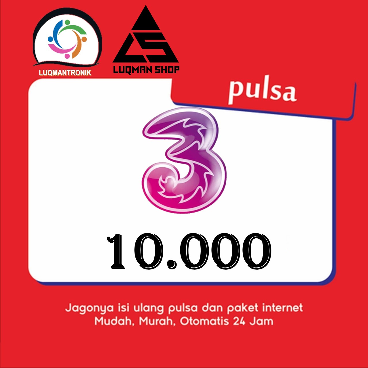 Pulsa TRI - Pulsa Three Rp 10.000