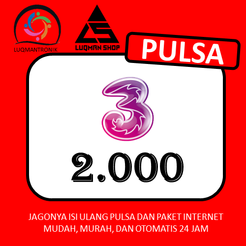 Pulsa TRI - Pulsa Three Rp 2.000