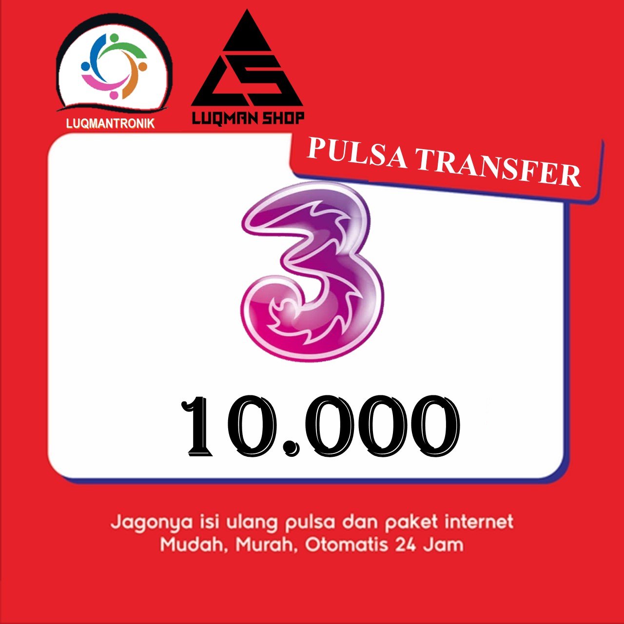 PULSA TRANSFER TRI - Pulsa TP Three 10.000