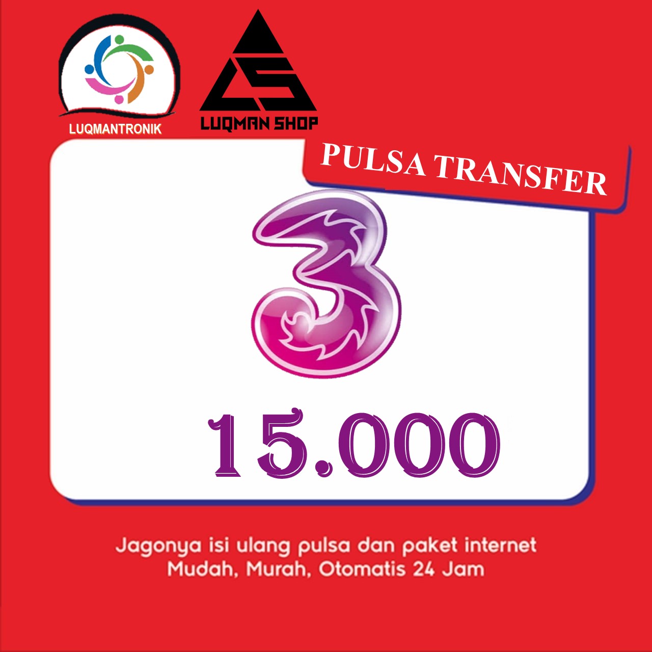 PULSA TRANSFER TRI - Pulsa TP Three 15.000