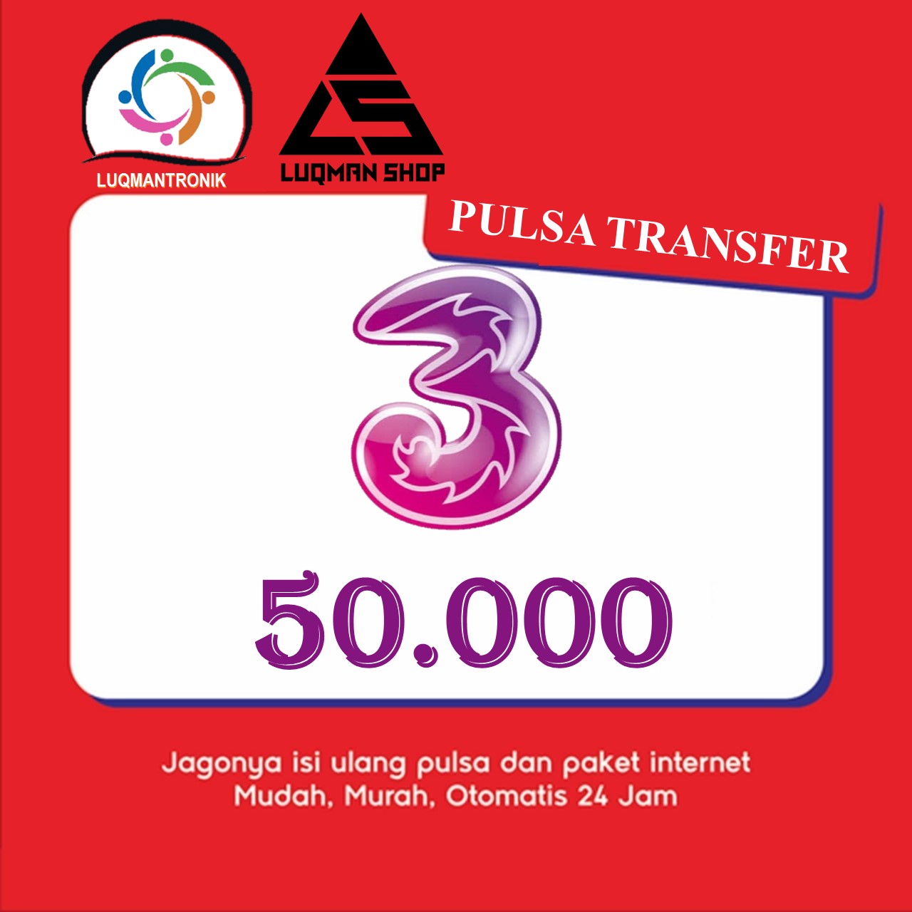 PULSA TRANSFER TRI - Pulsa TP Three 50.000