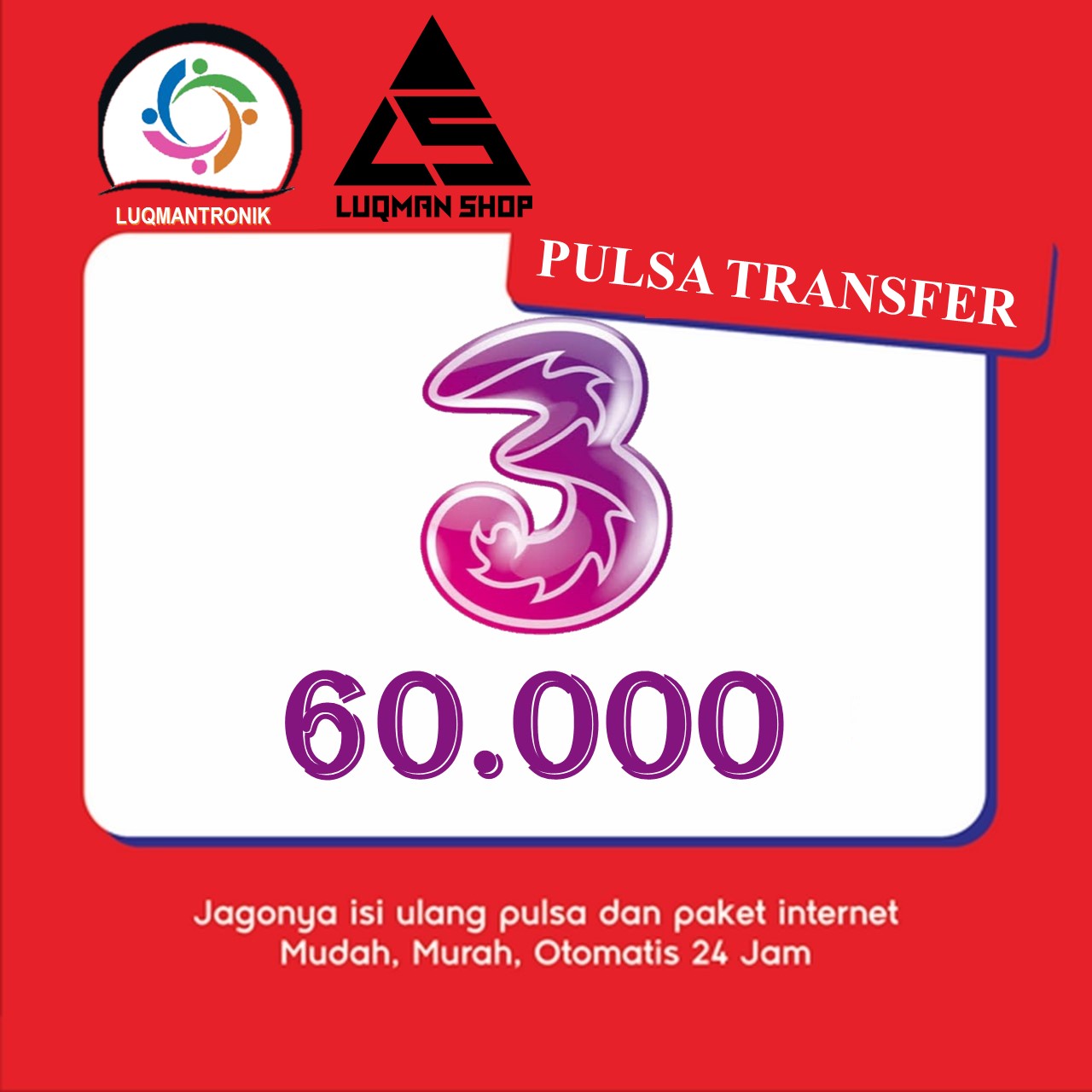 PULSA TRANSFER TRI - Pulsa TP Three 60.000
