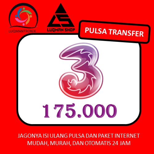 PULSA TRANSFER TRI - Pulsa TP Three 175.000